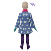 Kids Children Movie Inside Out 2 (2024) Envy Blue Dress Set Outfits Cosplay Costume Halloween Carnival Suit